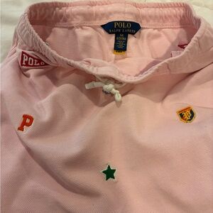 Polo by Ralph Lauren Pink Polo with Embroidered Accents set